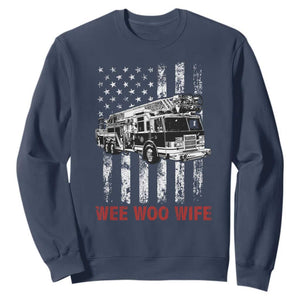 Firefighter First Responder Spouse Fire Truck Gift Sweatshirt Wee Woo Wife