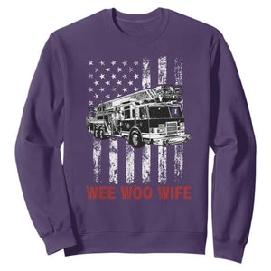 Firefighter First Responder Spouse Fire Truck Gift Sweatshirt Wee Woo Wife