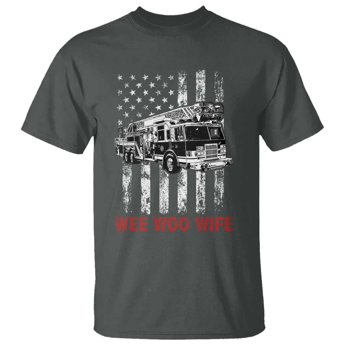 Firefighter First Responder Spouse Fire Truck Gift T Shirt Wee Woo Wife