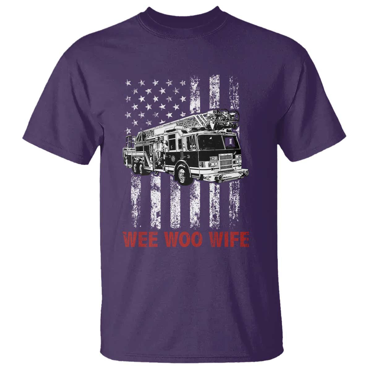 Firefighter First Responder Spouse Fire Truck Gift T Shirt Wee Woo Wife