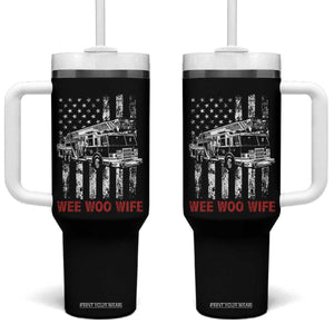 Firefighter First Responder Spouse Fire Truck Gift Tumbler With Handle Wee Woo Wife