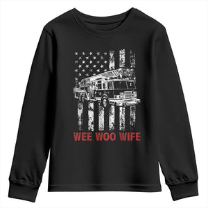 Firefighter First Responder Spouse Fire Truck Gift Youth Sweatshirt Wee Woo Wife