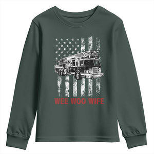 Firefighter First Responder Spouse Fire Truck Gift Youth Sweatshirt Wee Woo Wife
