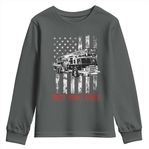 Firefighter First Responder Spouse Fire Truck Gift Youth Sweatshirt Wee Woo Wife