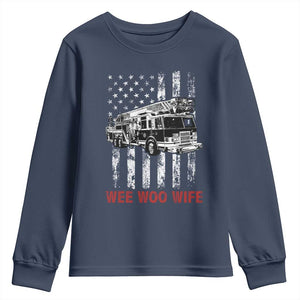 Firefighter First Responder Spouse Fire Truck Gift Youth Sweatshirt Wee Woo Wife
