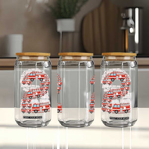 Fire Truck 2nd Birthday Glass Can Firefighter Gift For Two Year Old Kid