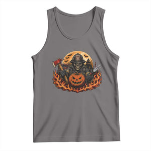 Skeleton Firefighter Pumpkin Halloween Tank Top Courage Honor Sacrifice Spooky Gift