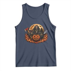 Skeleton Firefighter Pumpkin Halloween Tank Top Courage Honor Sacrifice Spooky Gift