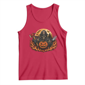 Skeleton Firefighter Pumpkin Halloween Tank Top Courage Honor Sacrifice Spooky Gift