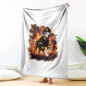Dalmatian Firefighter Hero Throw Blanket Fire Engine Rescue Dog Lover Gift
