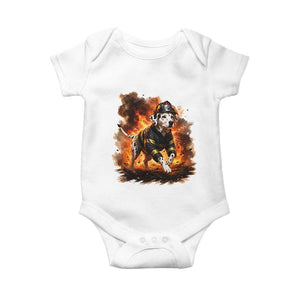Dalmatian Firefighter Hero Baby Onesie Fire Engine Rescue Dog Lover Gift