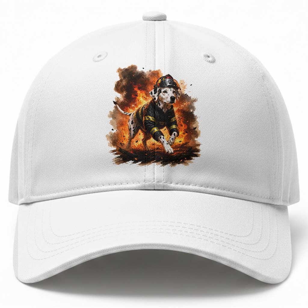 Dalmatian Firefighter Hero Baseball Cap Fire Engine Rescue Dog Lover Gift