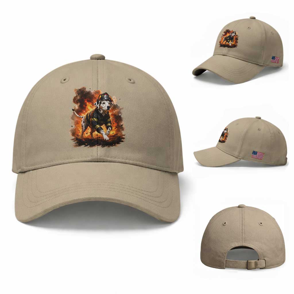 Dalmatian Firefighter Hero Baseball Cap Fire Engine Rescue Dog Lover Gift