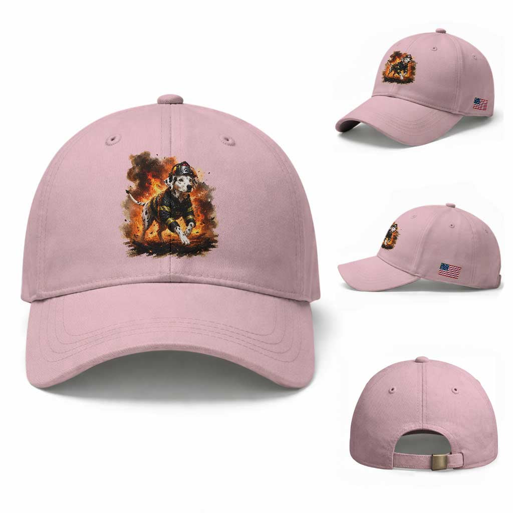 Dalmatian Firefighter Hero Baseball Cap Fire Engine Rescue Dog Lover Gift