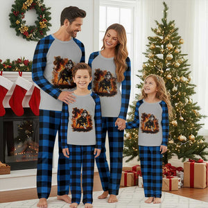 Dalmatian Firefighter Hero Plaid Pajama Set Fire Engine Rescue Dog Lover Gift
