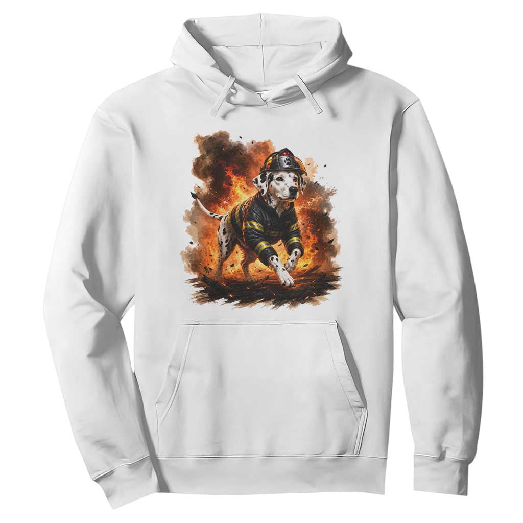 Dalmatian Firefighter Hero Hoodie Fire Engine Rescue Dog Lover Gift