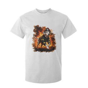 Dalmatian Firefighter Hero T Shirt For Kid Fire Engine Rescue Dog Lover Gift