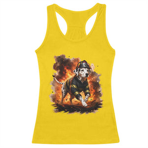 Dalmatian Firefighter Hero Racerback Tank Top Fire Engine Rescue Dog Lover Gift