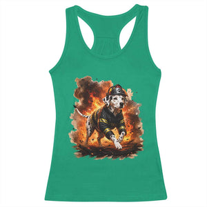 Dalmatian Firefighter Hero Racerback Tank Top Fire Engine Rescue Dog Lover Gift