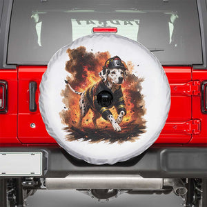 Dalmatian Firefighter Hero Spare Tire Cover Fire Engine Rescue Dog Lover Gift