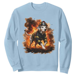 Dalmatian Firefighter Hero Sweatshirt Fire Engine Rescue Dog Lover Gift