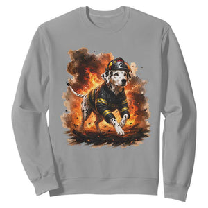 Dalmatian Firefighter Hero Sweatshirt Fire Engine Rescue Dog Lover Gift
