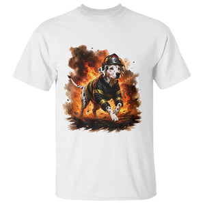 Dalmatian Firefighter Hero T Shirt Fire Engine Rescue Dog Lover Gift