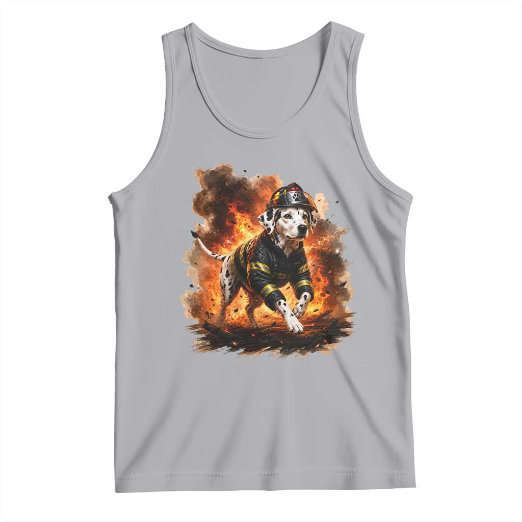 Dalmatian Firefighter Hero Tank Top Fire Engine Rescue Dog Lover Gift