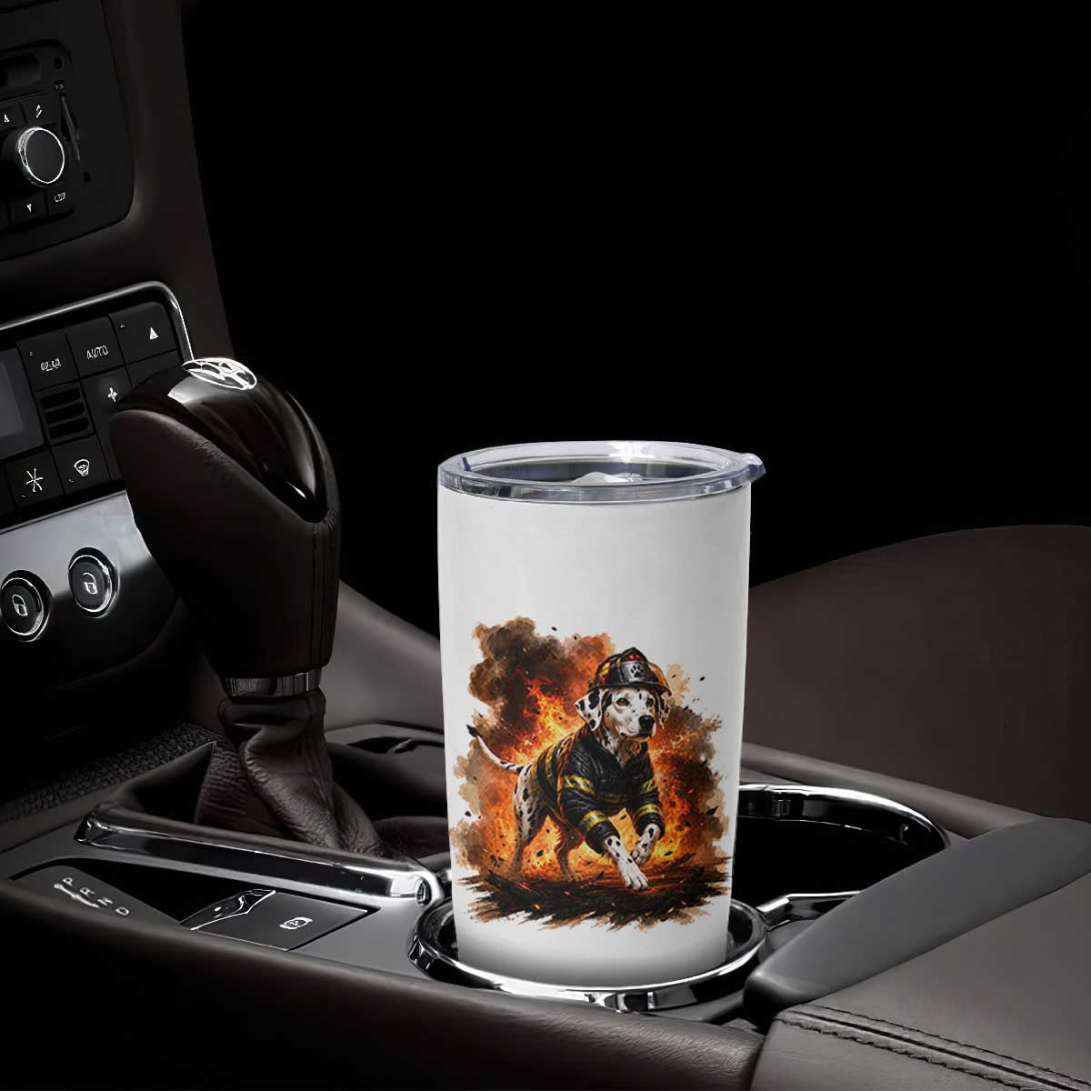 Dalmatian Firefighter Hero Tumbler Cup Fire Engine Rescue Dog Lover Gift