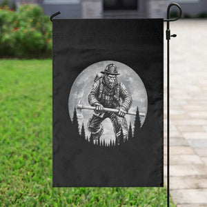 Vintage Bigfoot Firefighter Garden Flag First Responder Fireman Gift