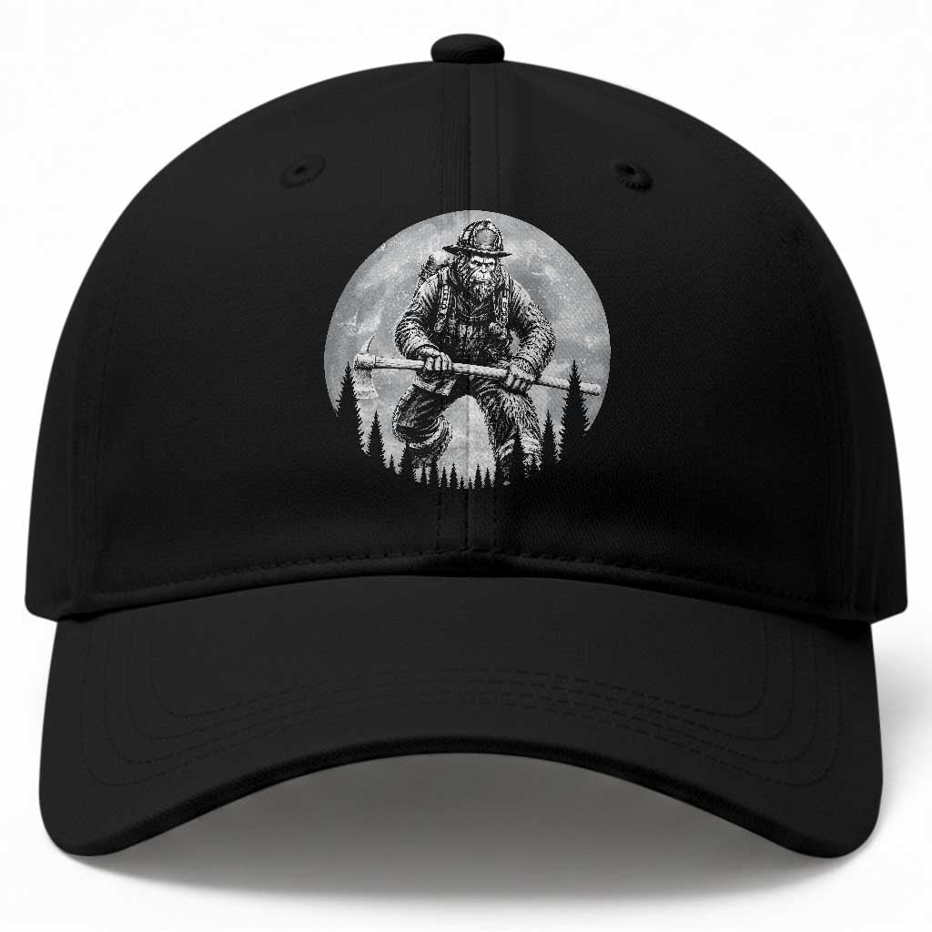 Vintage Bigfoot Firefighter Baseball Cap First Responder Fireman Gift