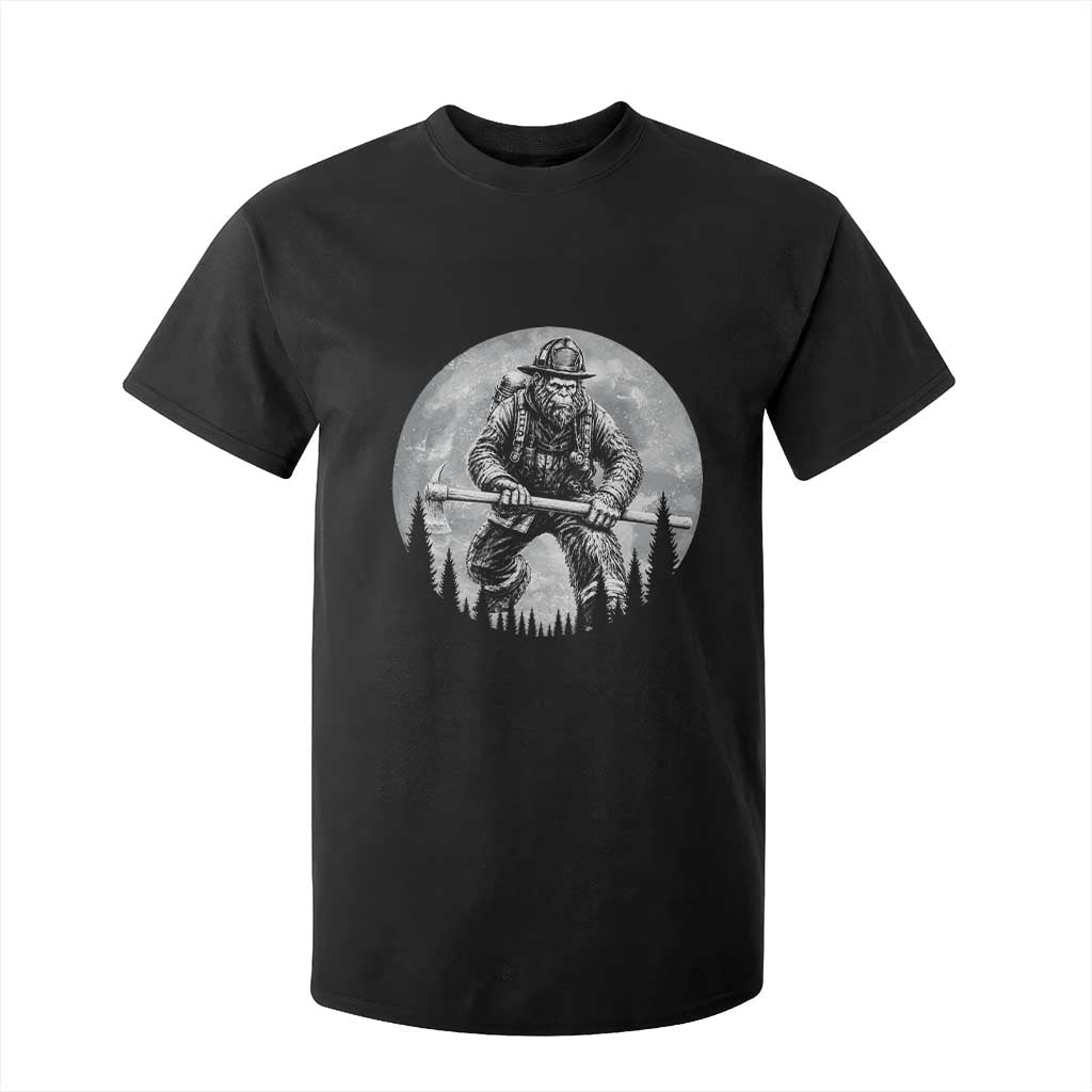Vintage Bigfoot Firefighter T Shirt For Kid First Responder Fireman Gift