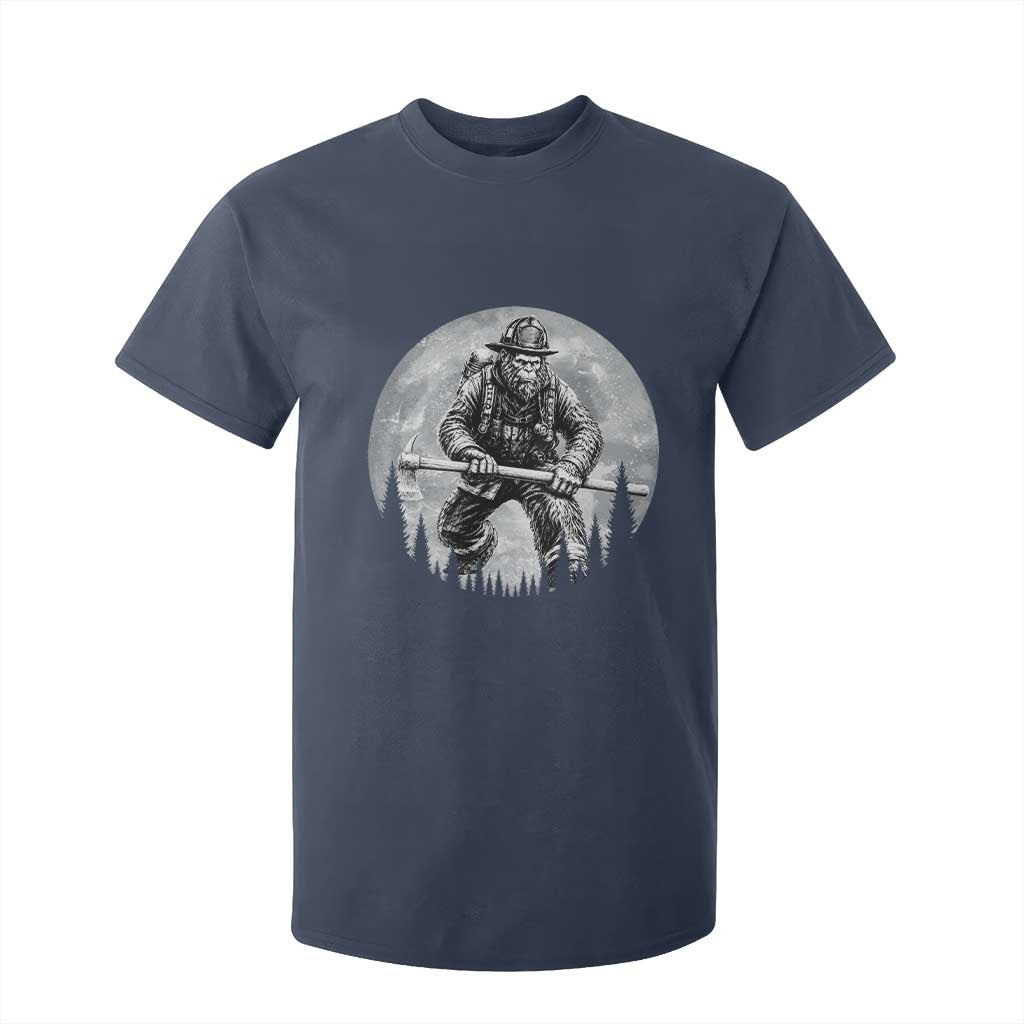 Vintage Bigfoot Firefighter T Shirt For Kid First Responder Fireman Gift