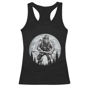 Vintage Bigfoot Firefighter Racerback Tank Top First Responder Fireman Gift