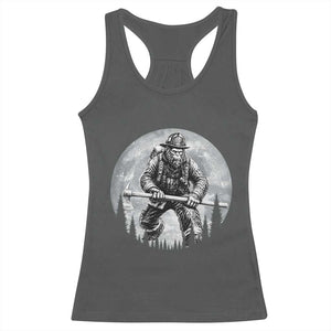 Vintage Bigfoot Firefighter Racerback Tank Top First Responder Fireman Gift