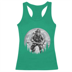 Vintage Bigfoot Firefighter Racerback Tank Top First Responder Fireman Gift