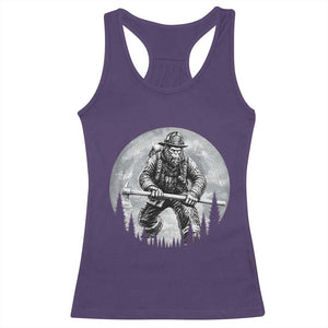 Vintage Bigfoot Firefighter Racerback Tank Top First Responder Fireman Gift