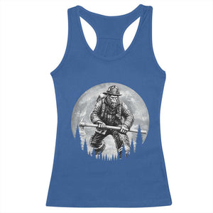Vintage Bigfoot Firefighter Racerback Tank Top First Responder Fireman Gift
