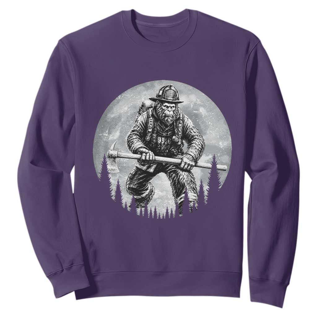 Vintage Bigfoot Firefighter Sweatshirt First Responder Fireman Gift