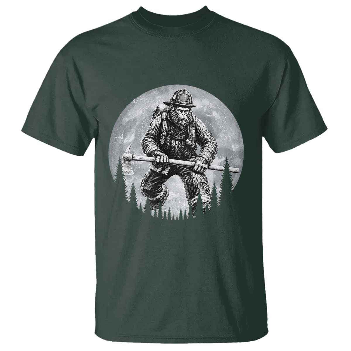 Vintage Bigfoot Firefighter T Shirt First Responder Fireman Gift