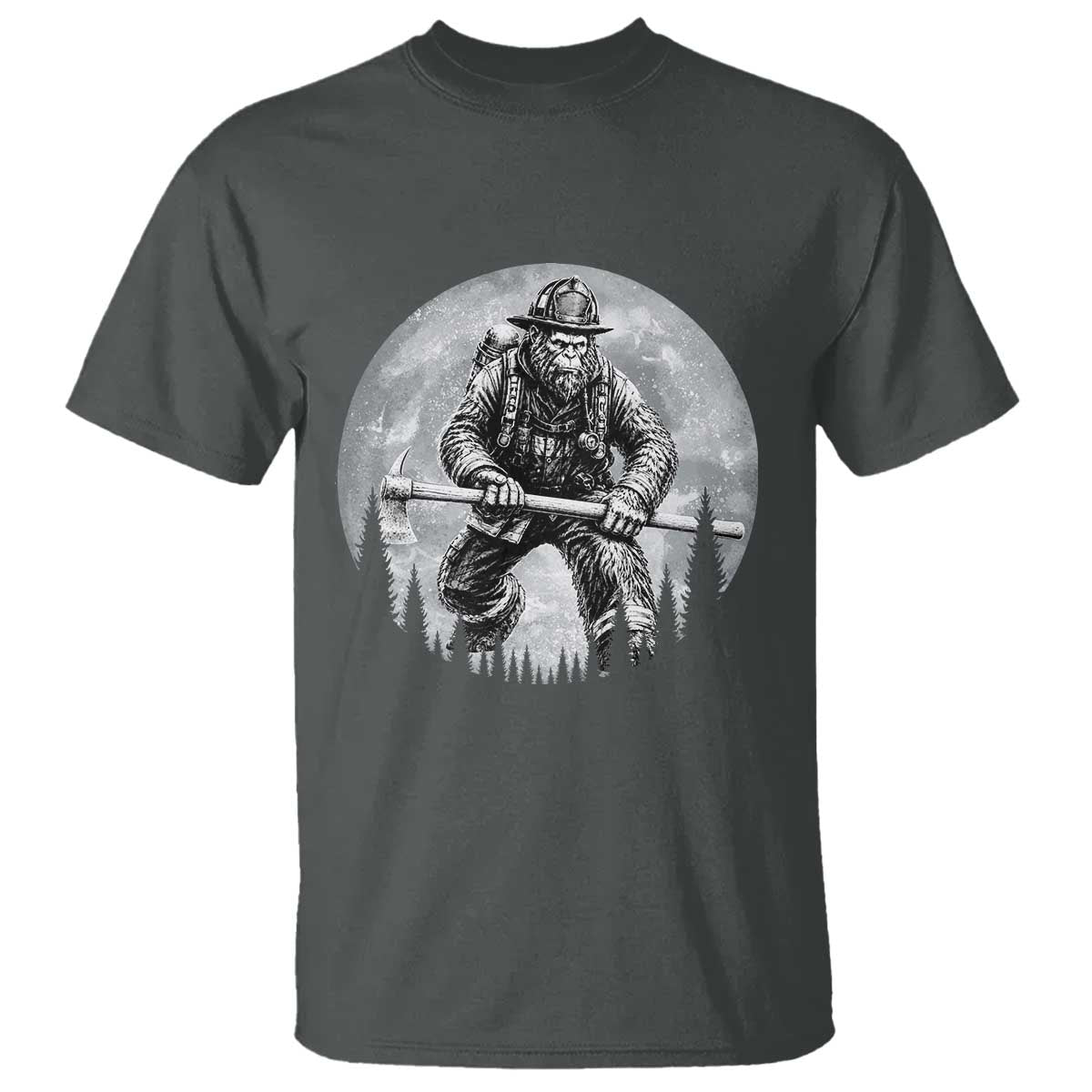 Vintage Bigfoot Firefighter T Shirt First Responder Fireman Gift