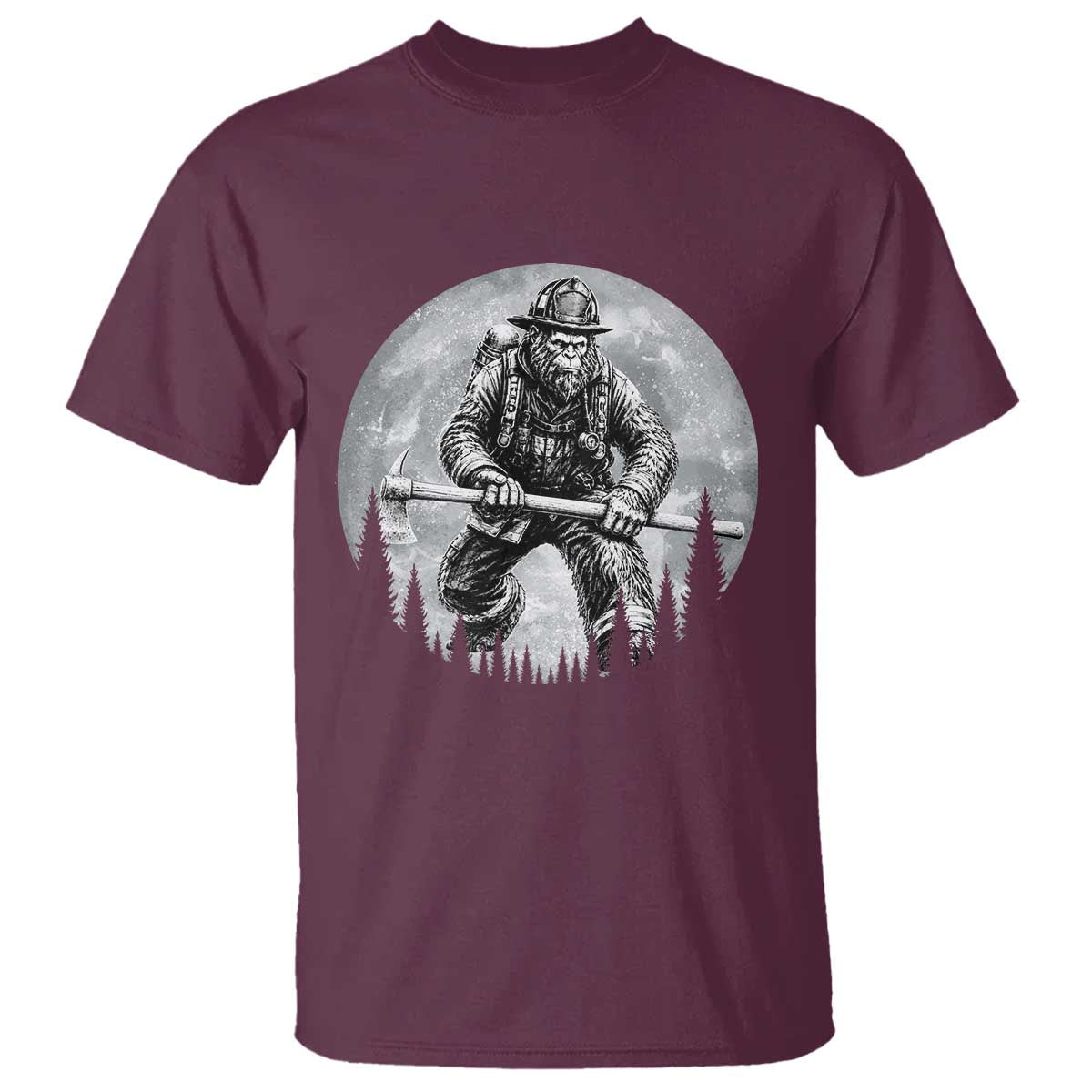 Vintage Bigfoot Firefighter T Shirt First Responder Fireman Gift