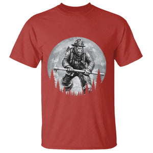 Vintage Bigfoot Firefighter T Shirt First Responder Fireman Gift