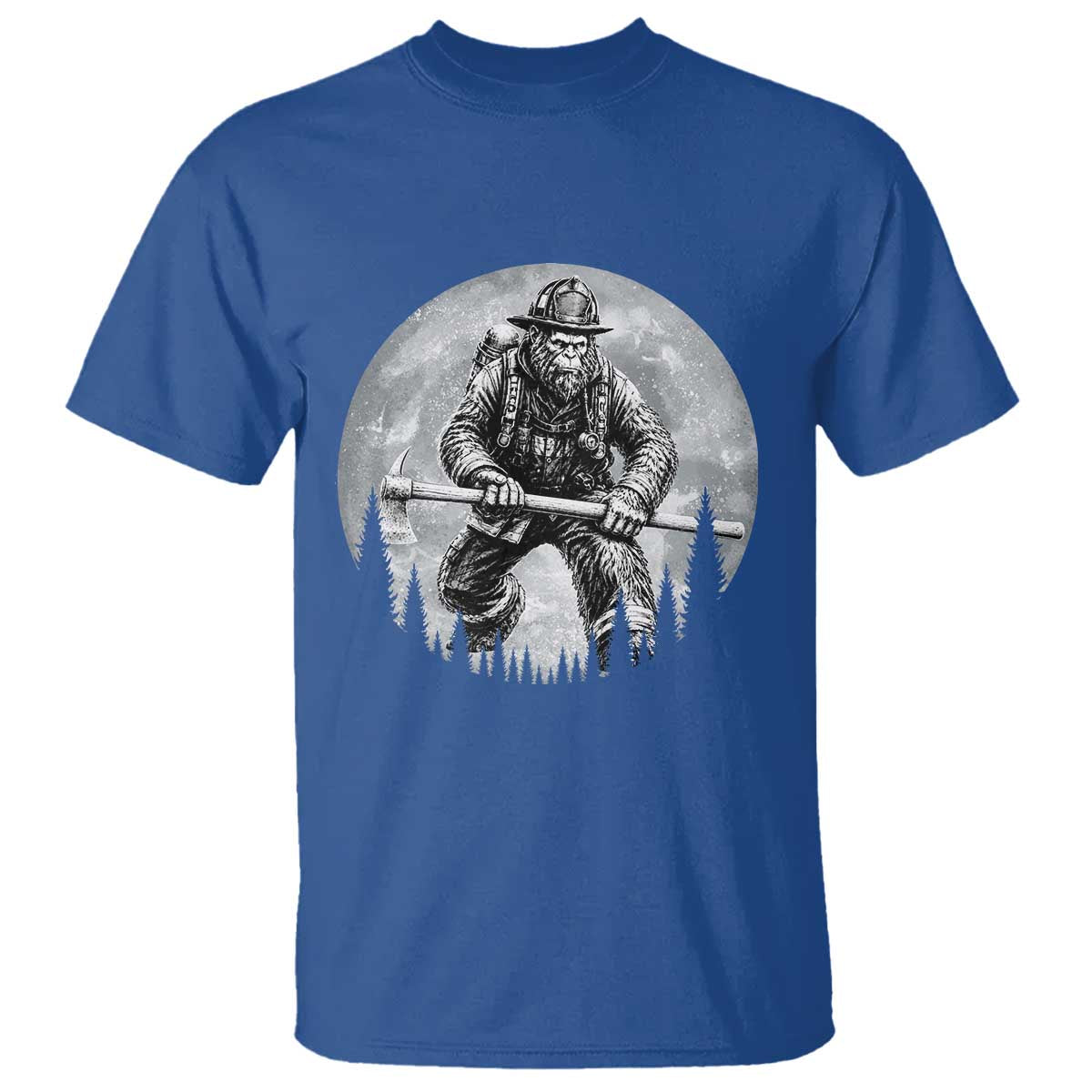 Vintage Bigfoot Firefighter T Shirt First Responder Fireman Gift