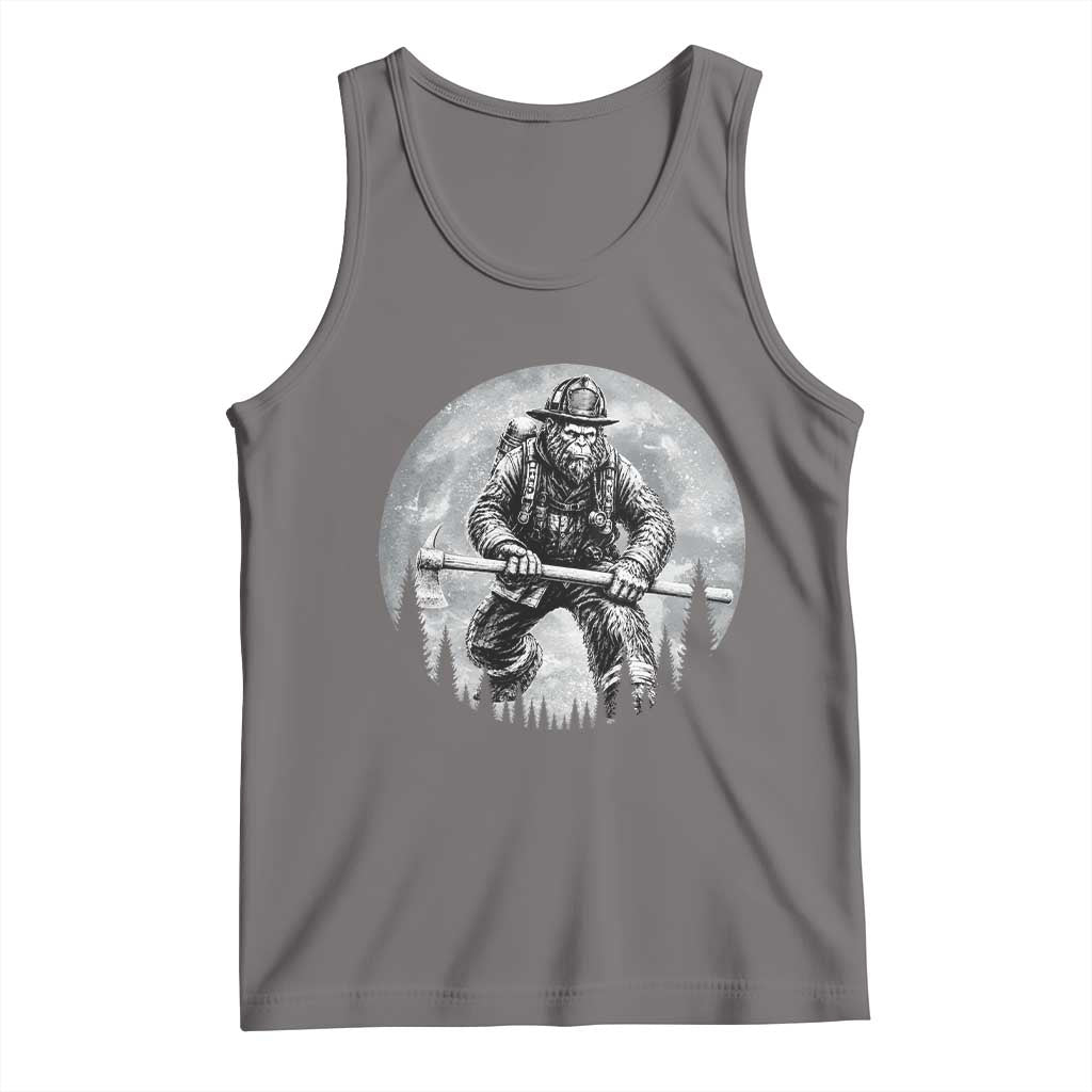 Vintage Bigfoot Firefighter Tank Top First Responder Fireman Gift