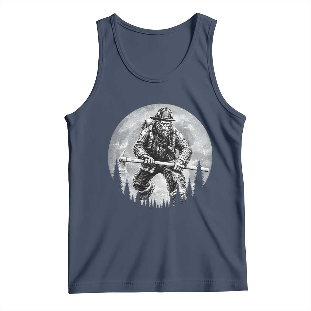 Vintage Bigfoot Firefighter Tank Top First Responder Fireman Gift