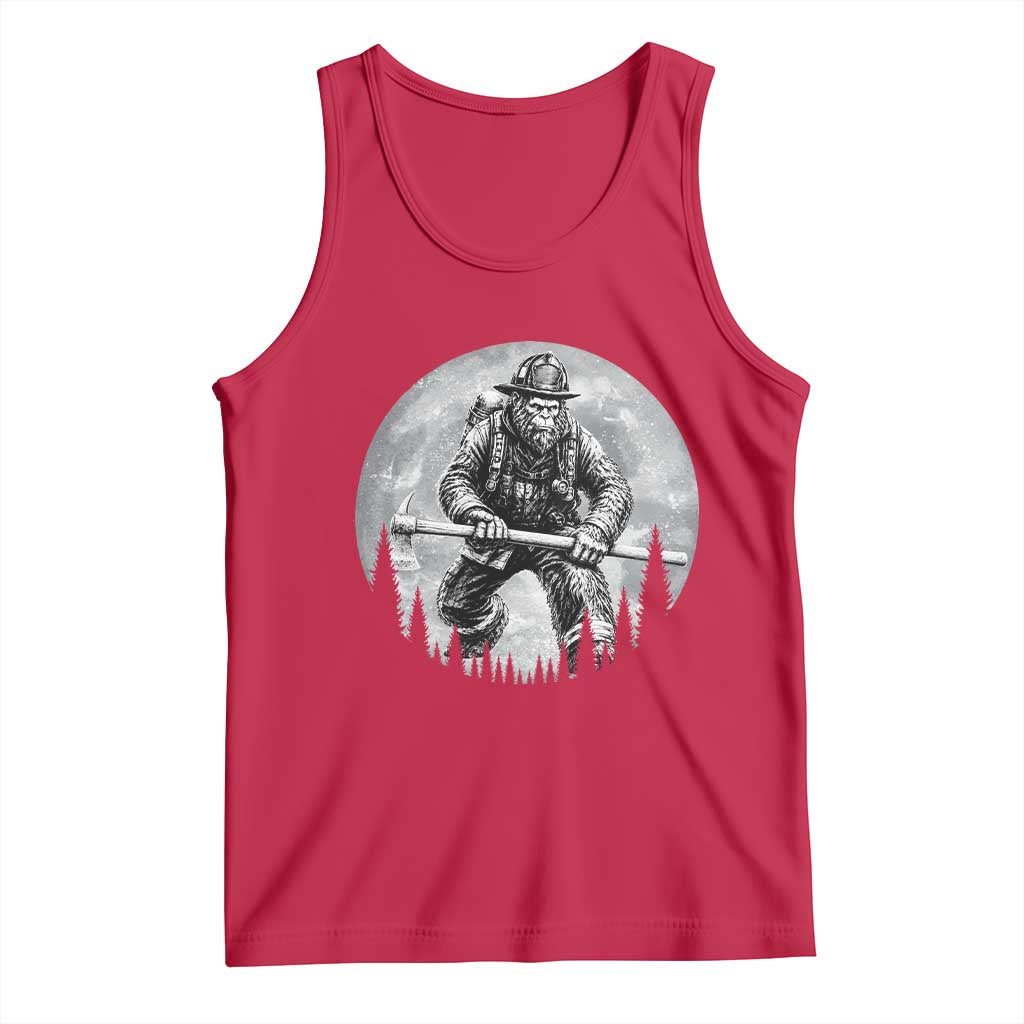 Vintage Bigfoot Firefighter Tank Top First Responder Fireman Gift