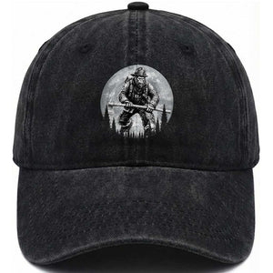 Vintage Bigfoot Firefighter Washed Cotton Baseball Cap First Responder Fireman Gift