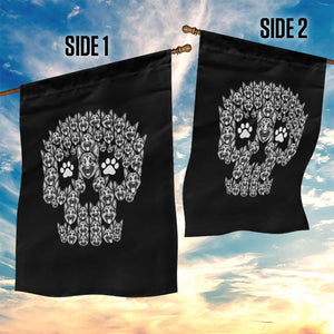 Funny German Shepherd Skull Halloween Garden Flag Dog Lover Spooky Gift