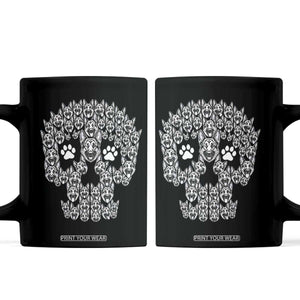 Funny German Shepherd Skull Halloween Coffee Mug Dog Lover Spooky Gift